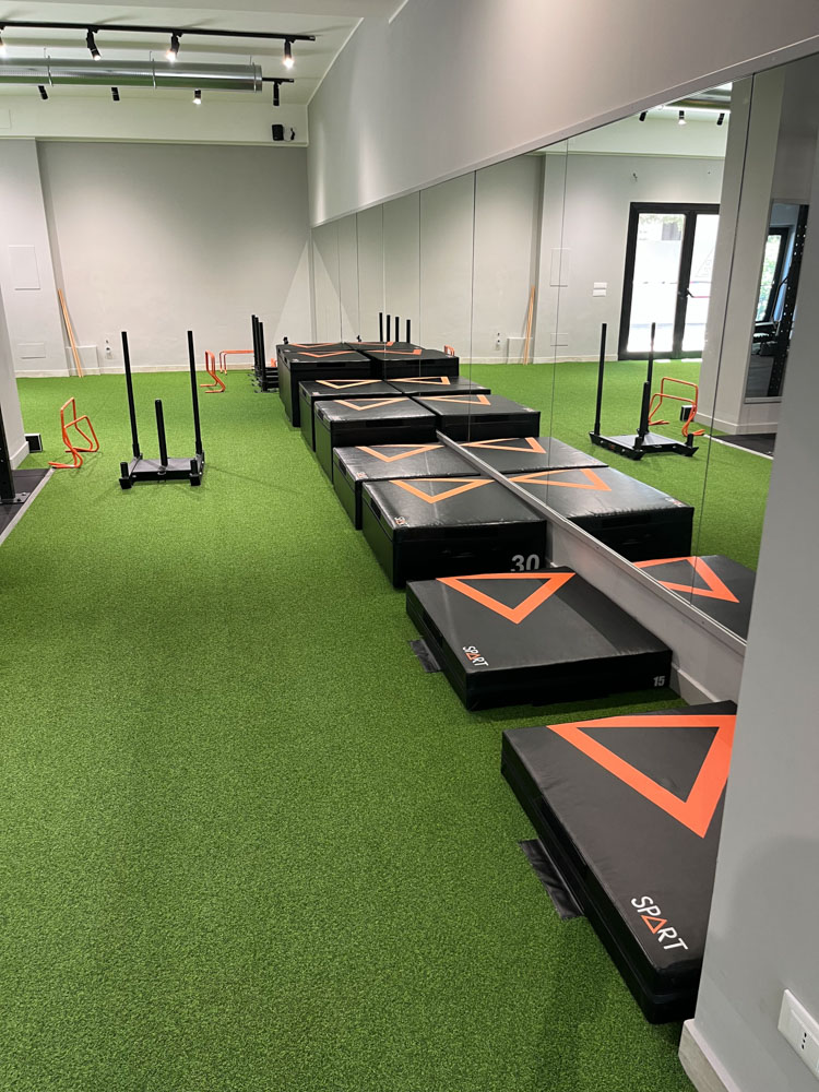 Erba Sintetica Palestra Dettaglio Fibra Spart Fitness Erba sintetica palestra 12mm dettaglio fibra alta densità