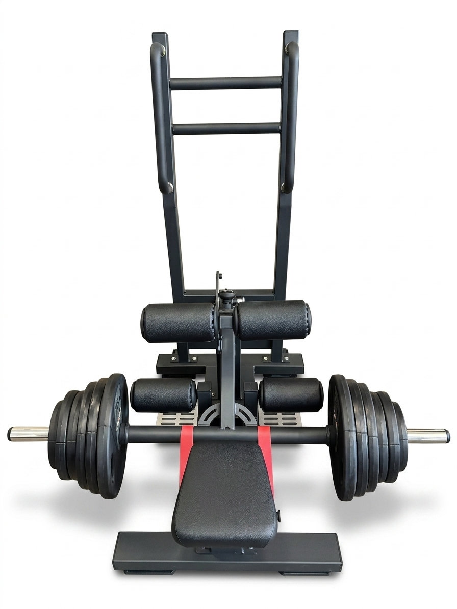 Standing-Hip-Thrust-Plate-Loaded-PB0216-Spart-Fitness Standing Hip Thrust Plate Loaded PB0216 con rulli regolabili e maniglie lunghe