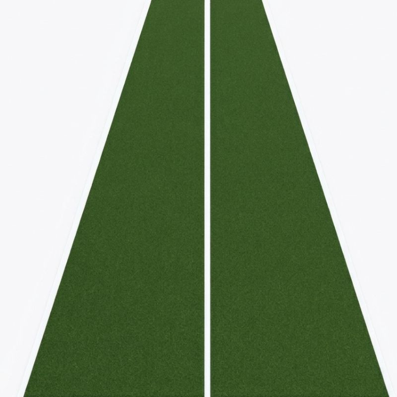 erba-sintetica-doppia-corsia-2x15-verde Doppia corsia in erba sintetica verde da 2 per 15 metri con linea centrale e righe laterali bianche